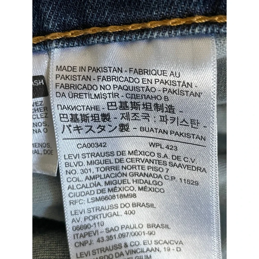 Levi's Men 34x28 511 Slim Fit Jeans Blue Medium Wash Denim Stretch Labeled 34x30